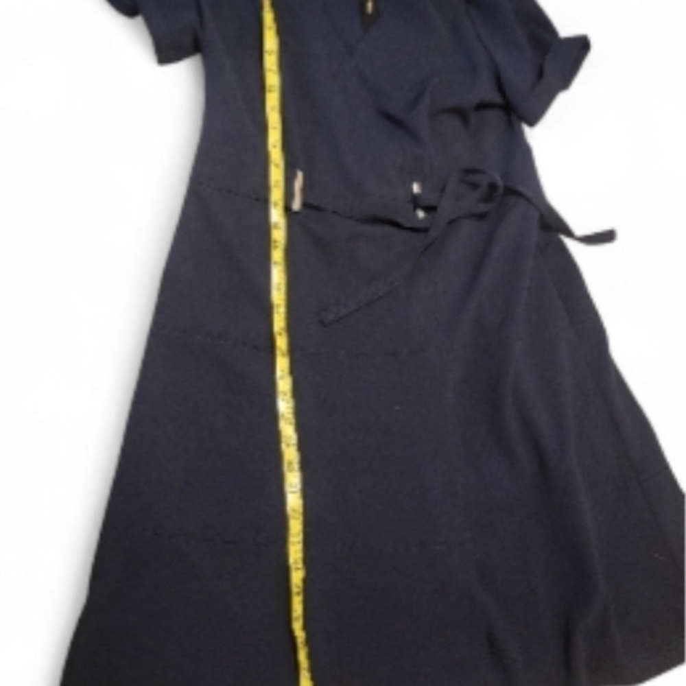 Karl Lagerfeld Paris Navy Belted Career Dress Size 16 - Picture 5 of 10